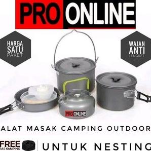 Cooking Set DS 700 / Cooking set camping outdoor / Alat masak camping