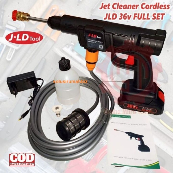 Ready oke] Jet Cleaner Alat Steam Mesin Cuci Motor Mobil AC JLD 36V Baterai Cas
