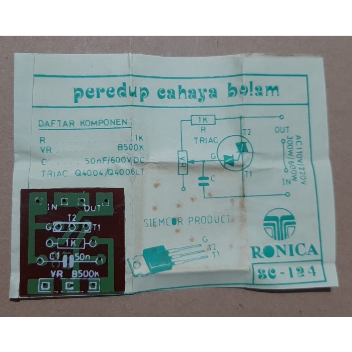 Termantab] PCB Peredup cahaya Bohlam Ronica SC-124