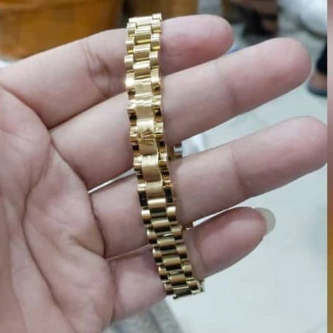Gelang - Gelang Rantai Rolex Pria Wanita Titanium Anti Karat
