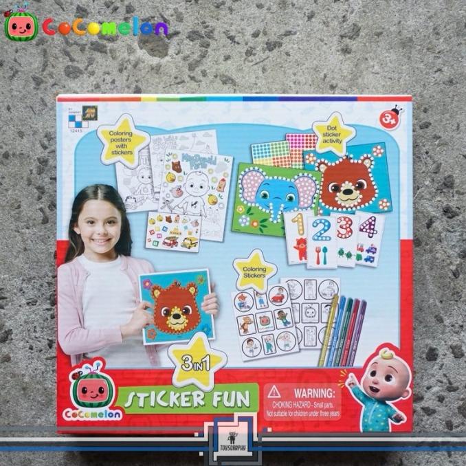 

Cocomelon Sticker Fun DIY Colouring Stiker Anak Mainan Edukasi ORI