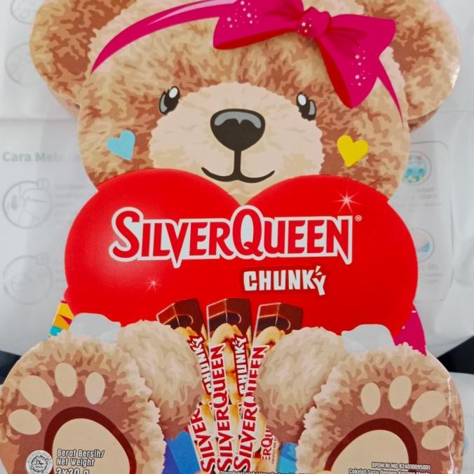 

Coklat SilverQueen / Silver Queen Chunky Bear Limited Isi 3 X 30 gram