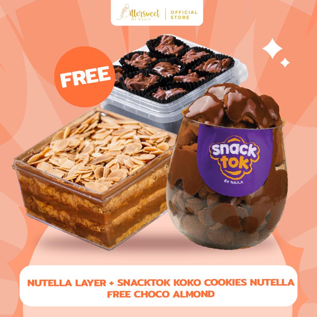 

Ready Bittersweet by Najla - Bundling Nutella Layer, Snacktok Koko Crunch Cookies Nutella & Choco Almond