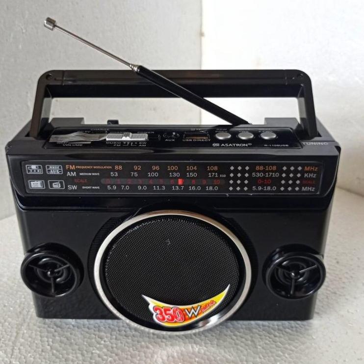 Asatron R-1109 Radio Portable Fm Am Usb Dan Bluetooth