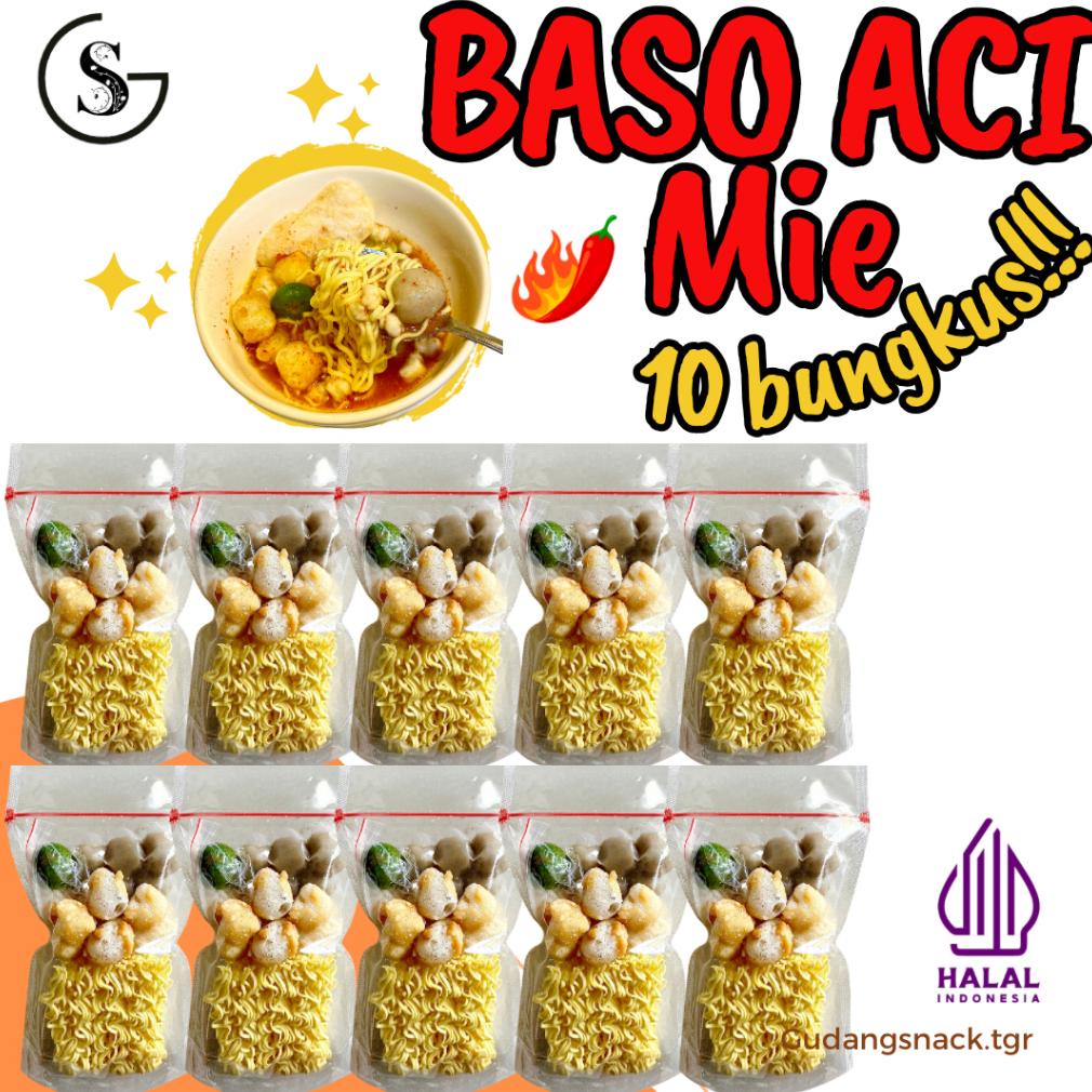 

Ready 10 BUNGKUS BASO ACI MIE PAKET HEMAT USAHA