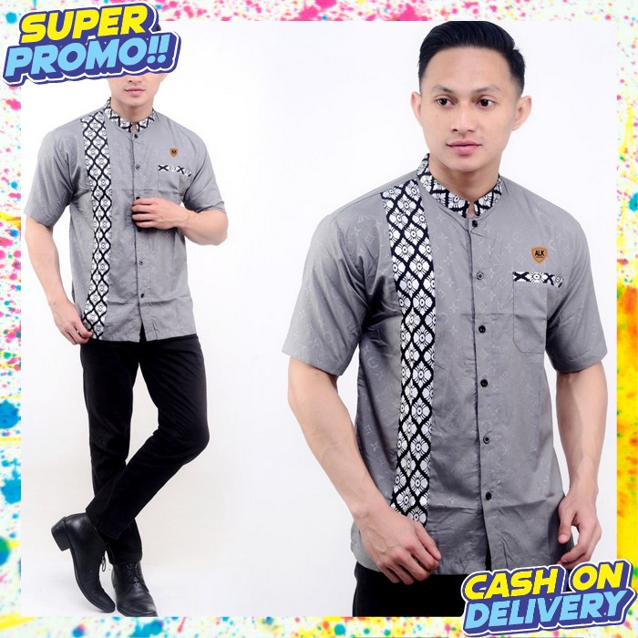 Kokoh Pria Terbaru 2024 Kemko Laki2 Dewasa Bju Cowok Muslim Pakaian Premium Ori Bahan Adem Koko Cwok