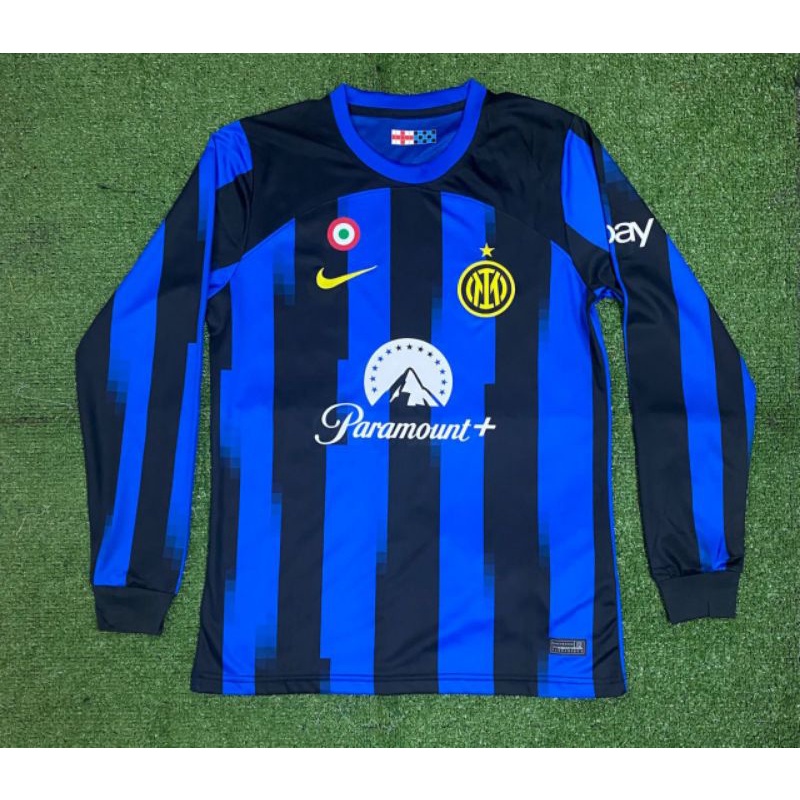 Jersey Bola Grade Ori Inter Milan Home Long Sleeve Longsleeve Lengan Panjang LS  2023 / 2024 New Sea