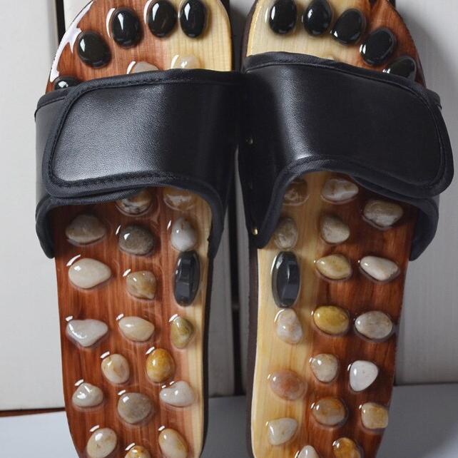 Sandal Batu Giok Batu Alam / Refleksi / Sandal Terapi Kaki Raqilla