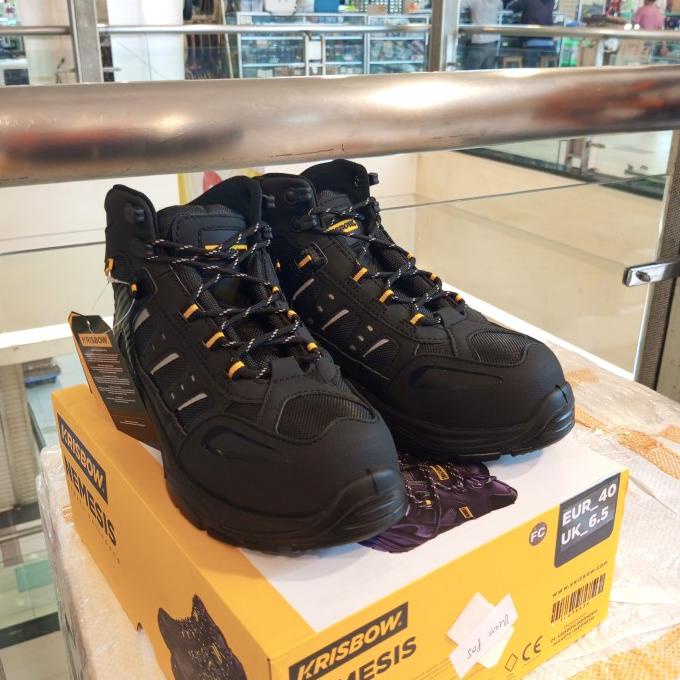 Sepatu Safety Krisbow Nemesis / Safety Shoes Krisbow Nemesis Original Blackenatural