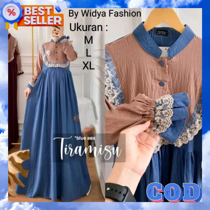 Maxi Dress Panjang Fashion Wanita Dress Cantik Estetik Bju Gamis Ibuibu Pengajian Ghamis Deres Remaj