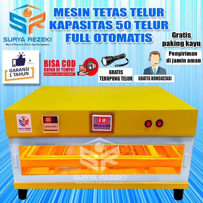 mesin tetas telur full otomatis kapasitas 50 telur mesin penetas telur