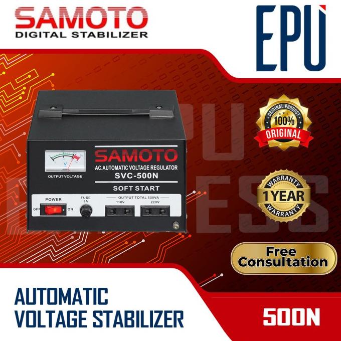 Stabilizer Samoto Stabiliser 500 Va Stavol Listrik Smt Svc Avr 500N