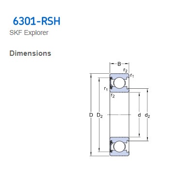 Bearing SKF 6301-RSH