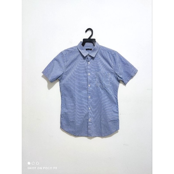 Kemeja Pria biru salur Elle Homme Original M