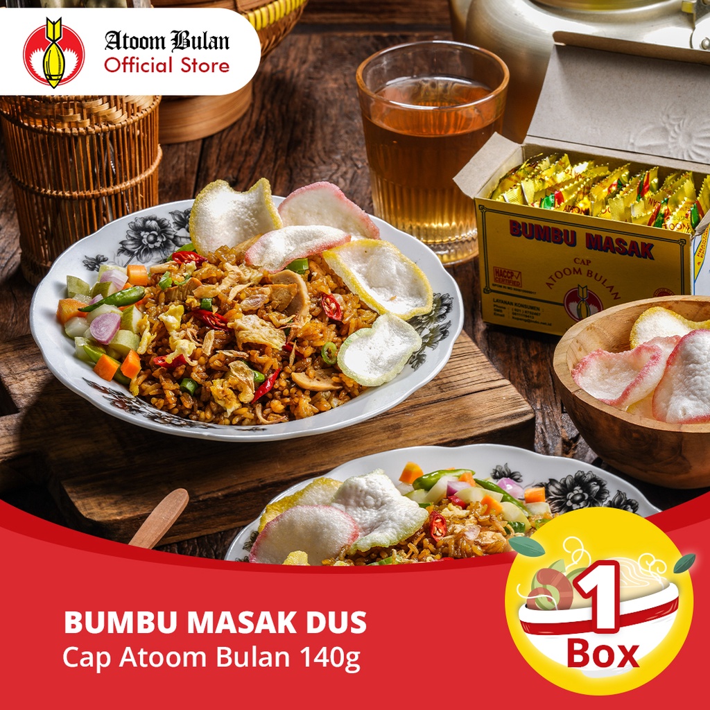 

Ay00! Bumbu Masak Cap Atoom Bulan 20x7gr (1 Dus - 50x20 Pcs)