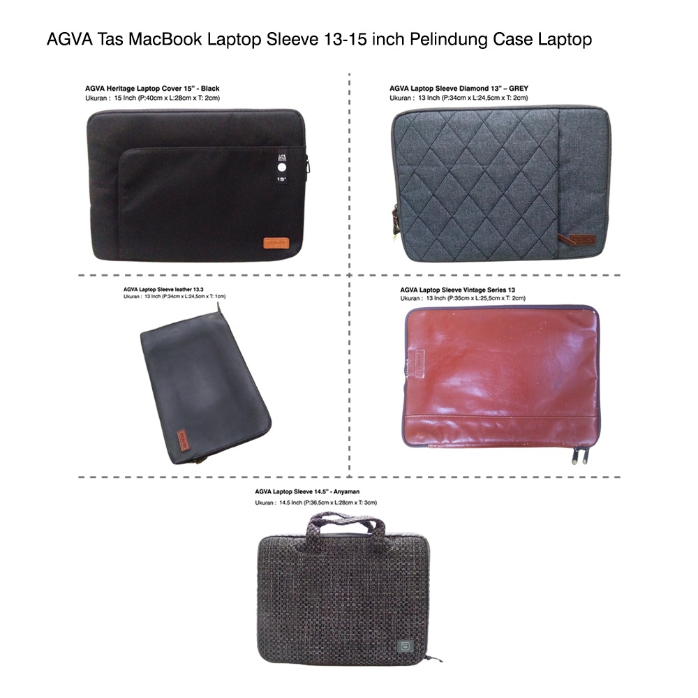 AGVA Tas MacBook Laptop Sleeve 13-15 inch Pelindung Case Laptop