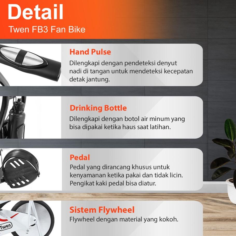 Free Ongkir + Perakitan Khusus Daerah Tertentu Sepeda Statis Orbitra Fan Bike Twen Fb3 Fb31 Fb32