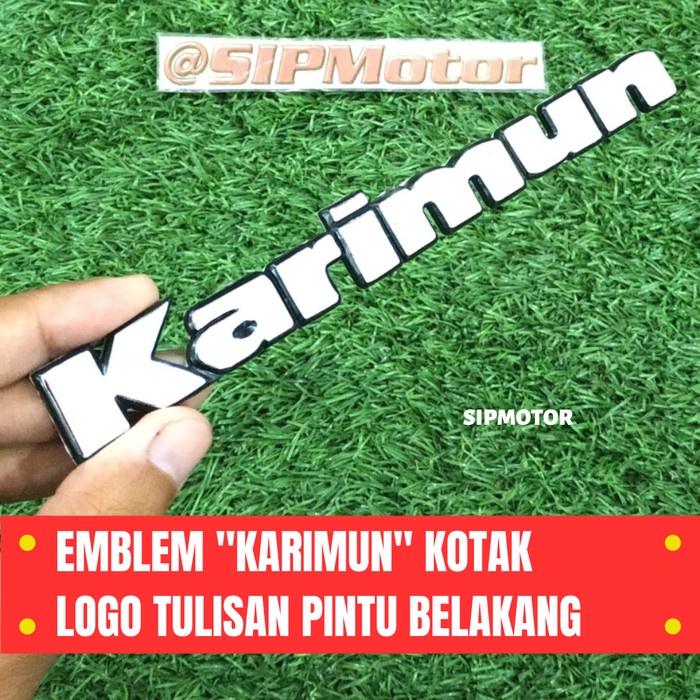 Emblem KARIMUN Kotak Tulisan Belakang