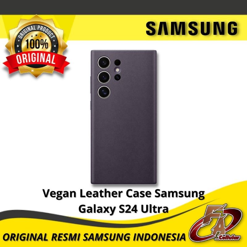 Vegan Leather Case Samsung Galaxy S24 Ultra - Original Resmi Samsung