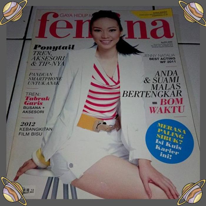 [4PS] MAJALAH FEMINA TAHUN 2012 COVER JENNY NATALIA