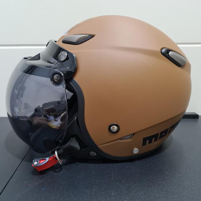 Helm Jpn Kawai Momo Coklat Doff Kaca Bogo Ori