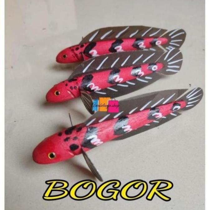 Mainan patung ikan chana gabus miniatur ikan hias