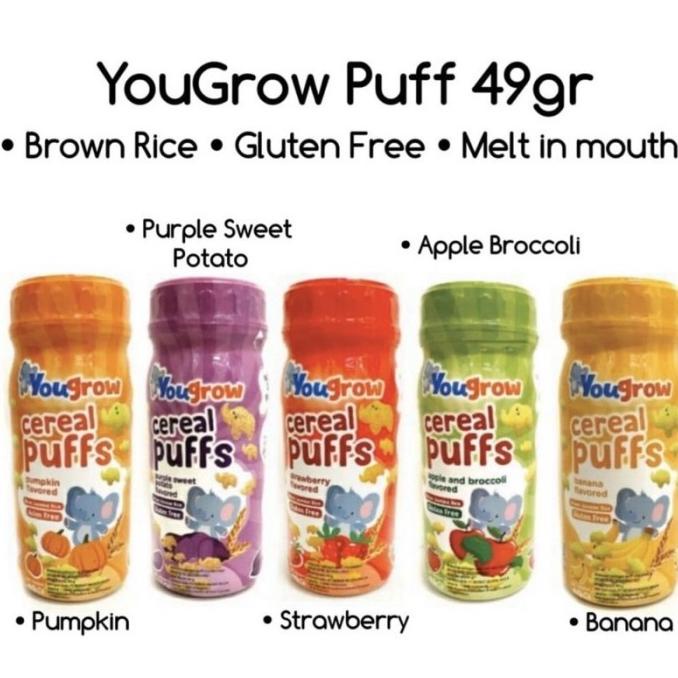 Yougrow Cereal Puff Halal Bukan Gerber Puff Bebenice Puff 42Gr Baby
