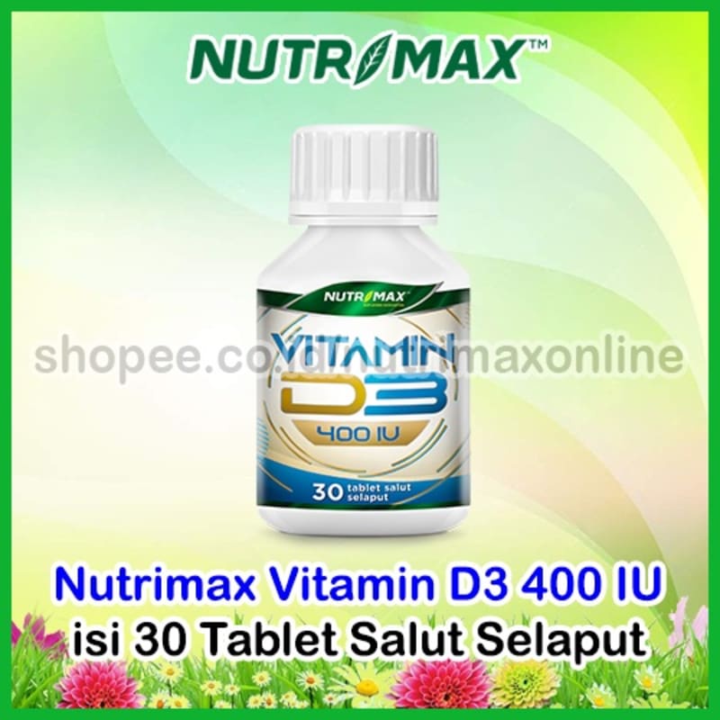 Nutrimax Vitamin D3 400 IU Vit D 3 400IU isi 30 Tablet Suplemen Makanan