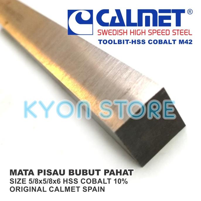 MATA PISAU BUBUT PAHAT SIZE 5/8X5/8x6 HSS COBALT 10% M42 CALMET SWEDIS