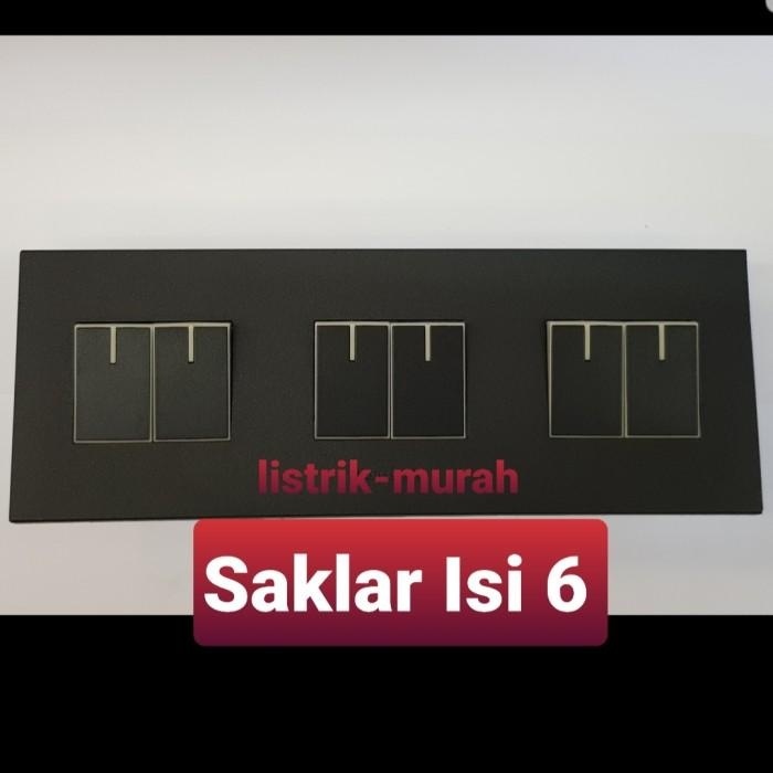 PANASONIC SAKLAR ISI 6 3GANG WESJ78069B WESJ5932B HITAM HOTEL 3 GANG