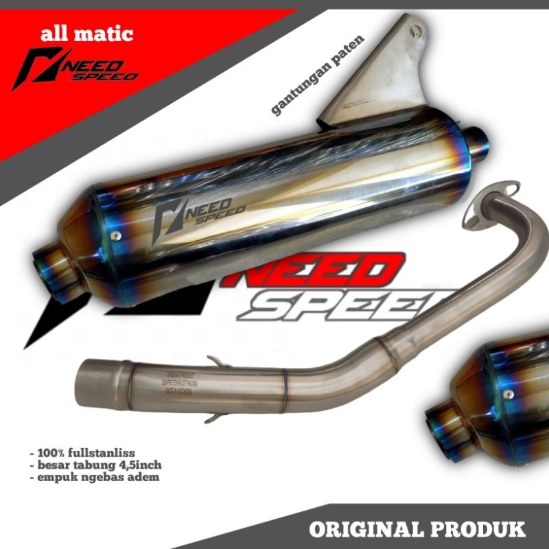 Knalpot Standar Racing Inlet 38 Beat deluxe Scoopy Mio Original NEED SPEED