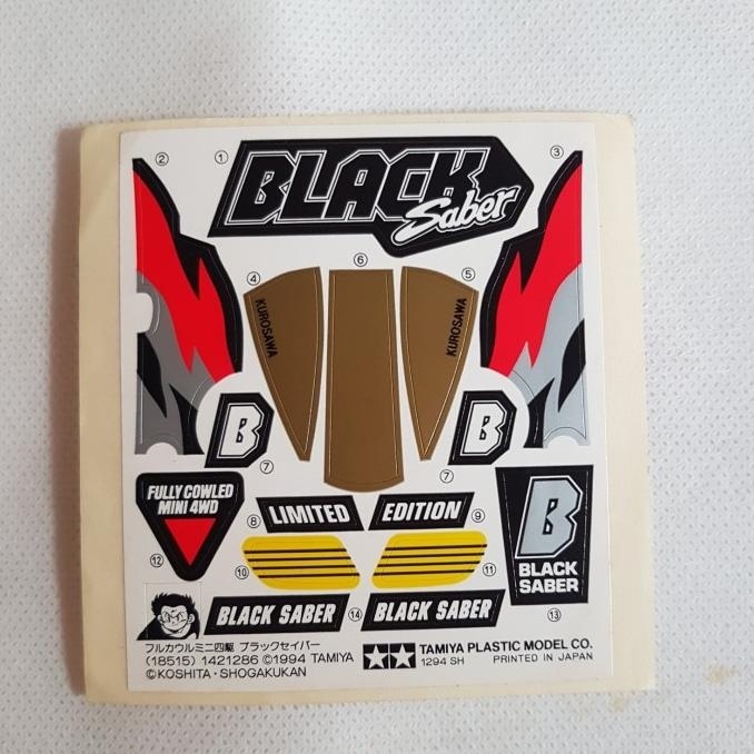 tamiya sticker black saber