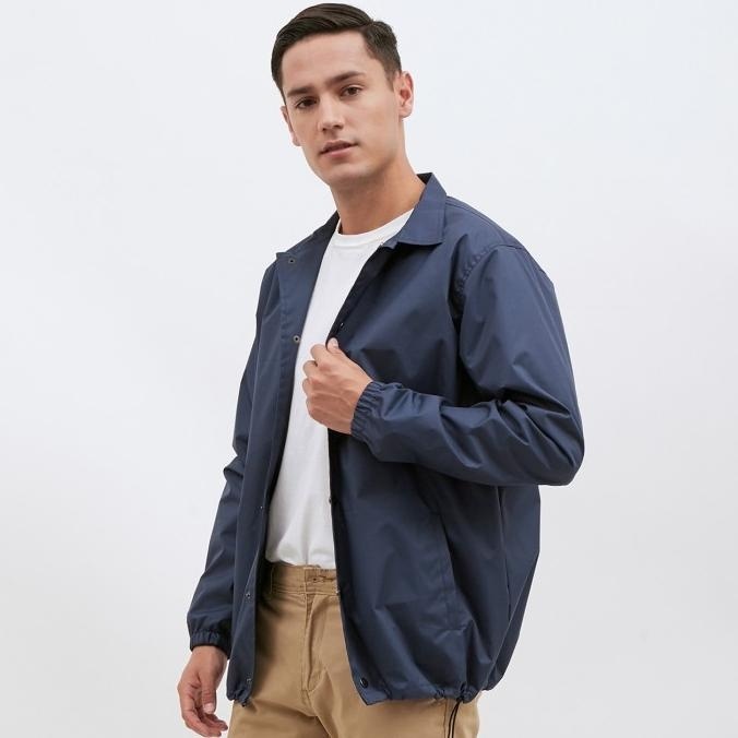 NEW PRODUK M231 JAKET PRIA TASLAN COACH GRAFIS PANJANG NAVY 1826 !!!!!