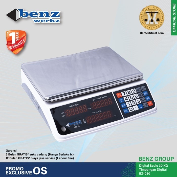 TIMBANGAN DIGITAL 30 KG BZ 030 / DIGITAL SCALE BENZ WERKZ