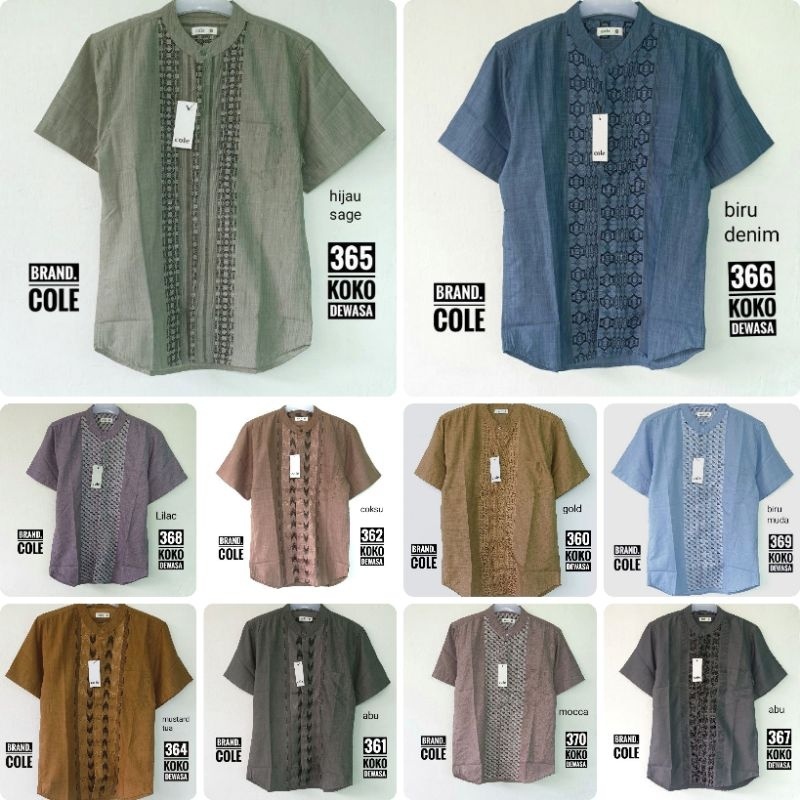 Baju Koko Pria Lengan Pendek Ko2 Terbaru 2024 Formal Casual Bju Kokoo Cowok Bsju Kemko Putih Hitam P