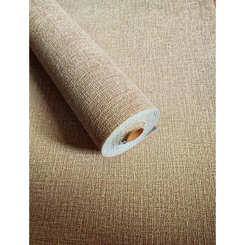 Praktis Wallpaper Dinding Linen Foam Tebal Bahan Foam XPE Dengan Serat Linen