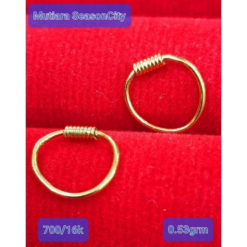 TERBARU ANTING EMAS BAYI,TINDIK,MODEL BULAT AMAN UNTUK ANAK 