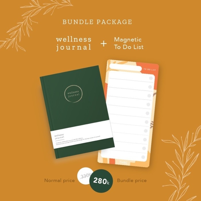 

Thre Design X Nina Nikicio Wellness Journal+Magnetic To Do List Bundle