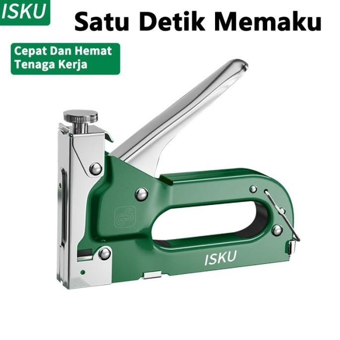 

ISKU staples tembak/stapler 3 in 1 tacker bisa 3 jenis staples