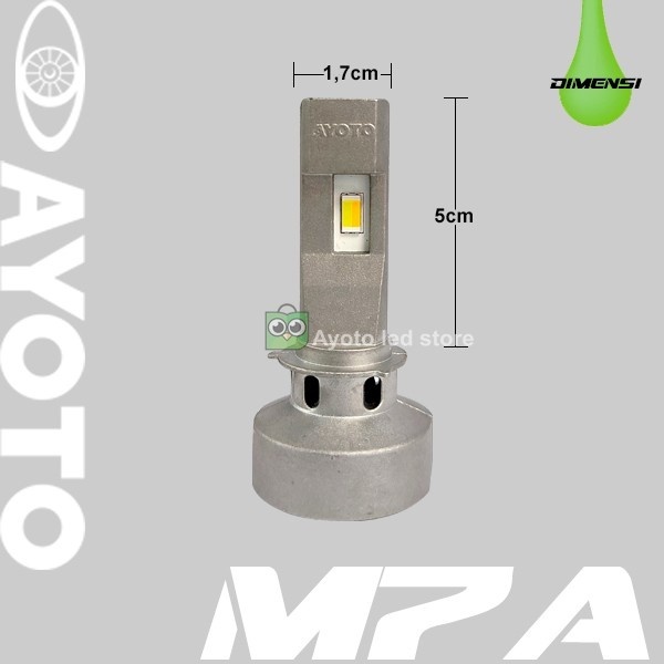 Lampu LED Motor Matic Bebek AYOTO M7A Hi Low AC DC Watt 38+38