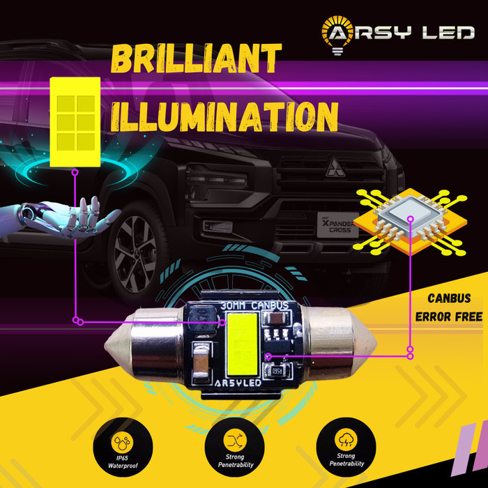 Lampu Led Paket isi 2 buah Plafon Kabin Mobil Xpander Cross New Livina
