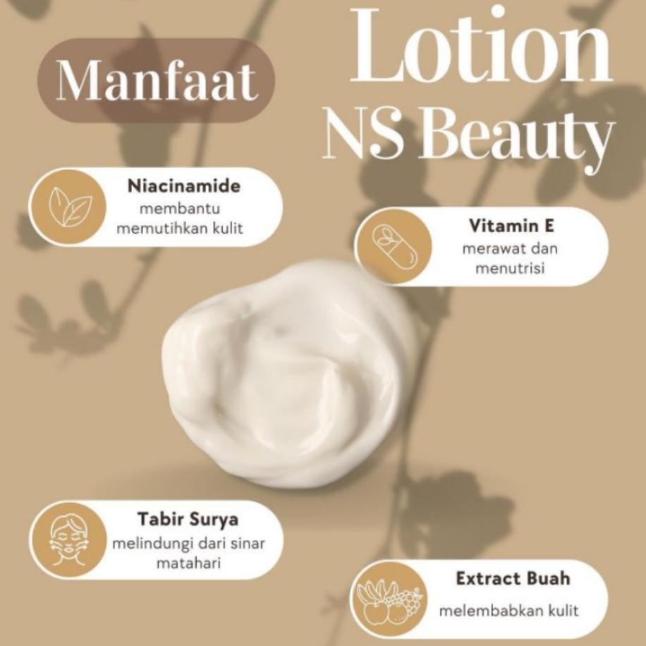 [ Free Gift ] Ns Beauty Body Lotion 10X Ekstra Whitening - Hb Lotion Pemutih Badan Bpom