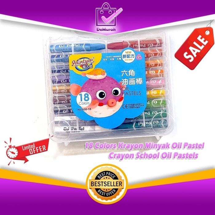 

TERLARIS 18 Colors Krayon Minyak Oil Pastel Crayon School Oil Pastels 0861