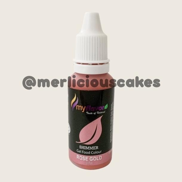 

My Flavor Rose Gold Shimmer For Cake Painting Pewarna Makanan Halal