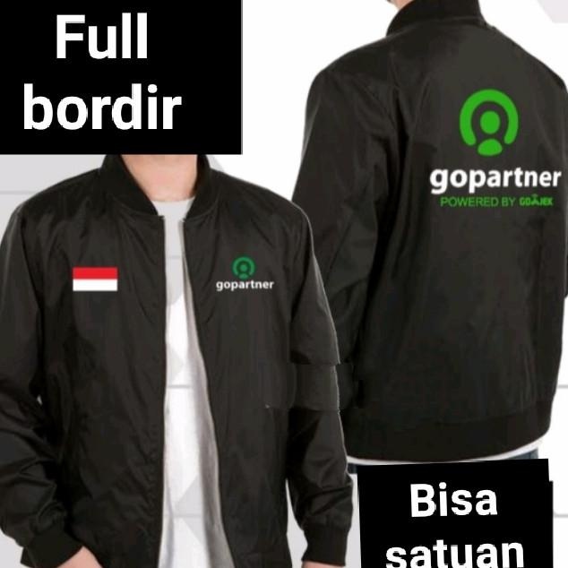 NEW PRODUK JAKET BOMBER DRIVER FULL BORDIR JAKET BOMBER GOPARTNER JAKET OJEK 
