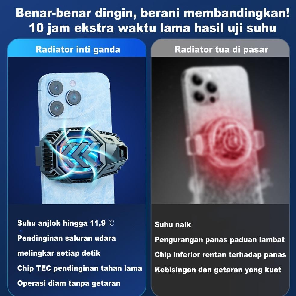 Goojodoq Digital fan Cooler HP Pendingin hp Gaming Cooler Mobile Phone Game Radiator Clip-on Ultra Q