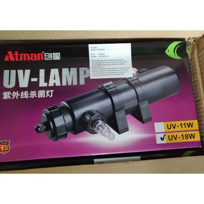 Aquarium Kolam Lampu Uv Atman Uv 18Watt