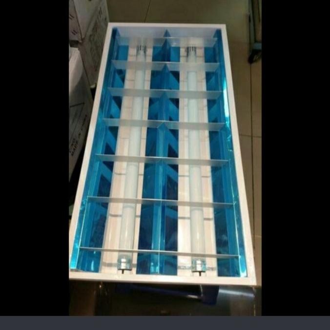 Kap Lampu Tl Led Rm 2X18 Komplit Tl Led/Kap Lampu Neon Plafon Komplit
