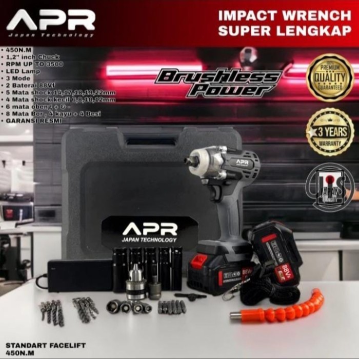 ✅Baru Impact Wrench Apr Japan 450Nm New Edition Facelift Mesin Pembuka Baut Terbaru