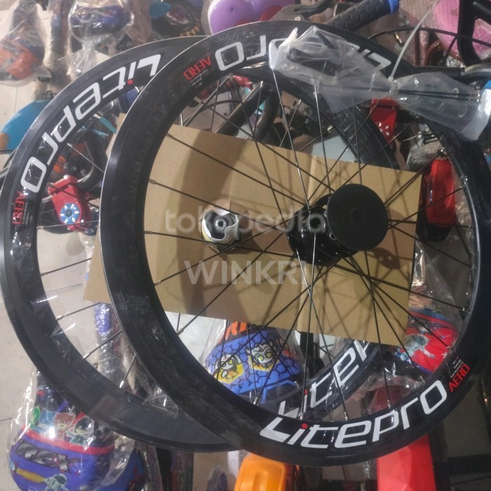 ✅New Wheelset Litepro 20 451 Disc Brake Double Wall Aero Diskon